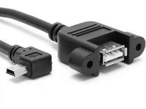 2.0a USB moterų skydelio pritvirtinti Mini 5 p vyrų teisę tiesiai Plug kiek kabelis