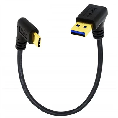 USB A į C stačiakampis kabelis